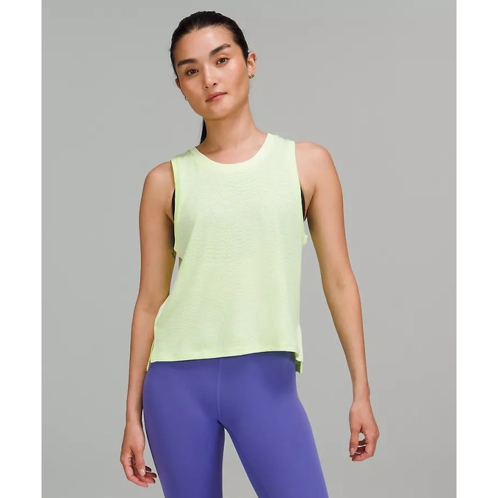 Lululemon Train to Be Tank Top - Ripple Wave Lemon Sorbet/Highlight Yellow Sz 6